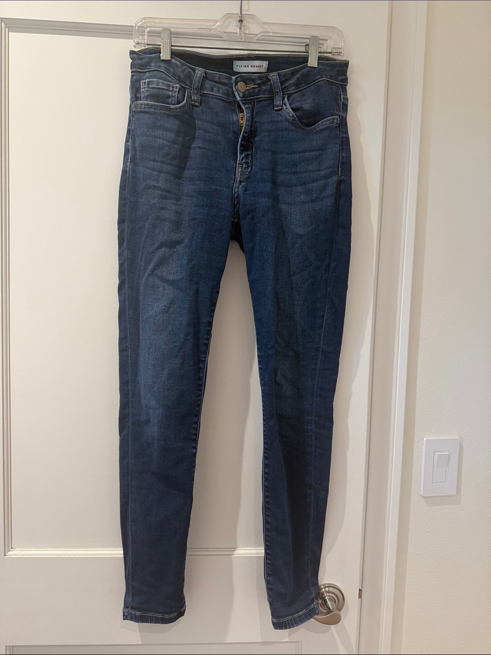 Flying Monkey Women's Dark Wash High-Rise Skinny Jeans